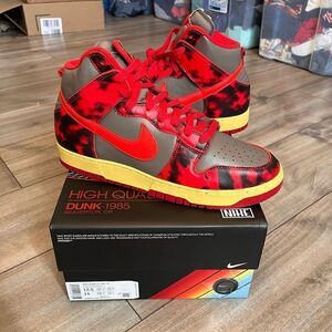 ‎Nike Dunk High 1985 Red High Acid Wash Men 12.5